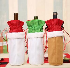 Tutumi - Vianočný obal na fľašu Santa Claus - červená - 19 cm