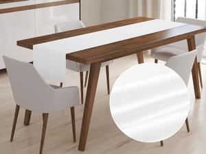 Biante Saténový behúň na stôl polyesterový Satén LUX-030 Biely 20x120 cm