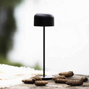 Stolová LED lampa Lille, výška 36 cm, čierna, IP54, USB, Čierna, Obývacia izba / jedáleň, Hliník, Moderný, Stojacie svietidlo