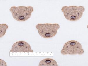 Biante Detská mikroplyšová deka MIP-029 Medvedíky na bielom 100x150 cm