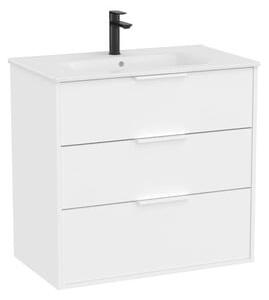 Kúpeľňová skrinka s umývadlom Roca Optica 80x75,7x45,5 cm biela matná mat OPT803ZBM