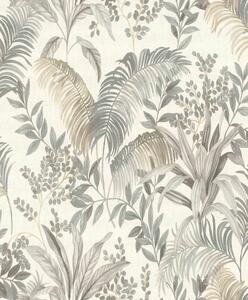 RASCH | Vliesová tapeta na stenu Florentine 481945 | 0,53 x 10,05 m | biela, šedá, zlatá