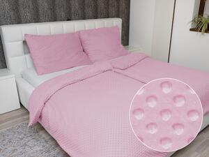 Biante Hrejivé posteľné obliečky Minky 3D bodky MKP-049 Svetlo fialovoružové Jednolôžko 140x200 a 70x90 cm