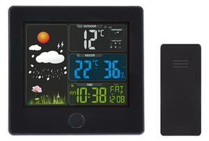 SOLIGHT Meteostanica, farebný LCD, teplota, vlhkosť, RCC, čierna