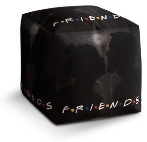 Sablio Taburet Cube Seriál Priatelia FRIENDS Bozk - 40x40x40 cm