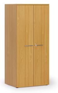 Kancelárska policová skriňa PRIMO WOOD s dverami, 1781 x 800 x 600 mm, buk