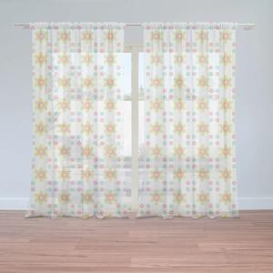 Sablio Záclony Farebné kvetinky: 2ks 150x250cm