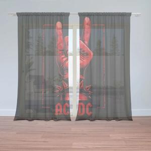 Sablio Záclony ACDC Červená ruka: 2ks 150x250cm