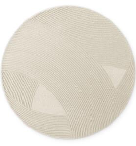Ted Baker , Kusový koberec Kensington 106399 Creme kruh, 160x160, biela, kancelária