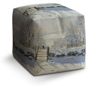 Sablio Taburet Cube Straka - Claude Monet - 40x40x40 cm