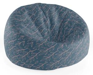 Sablio Sedací vak Cocoon Ružové maľované lístky - 75 x 45 x 35 cm