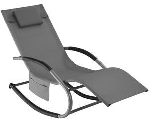 Záhradné lehátko Taya, ergonomické, hojdacia funkcia - šedá, za kus