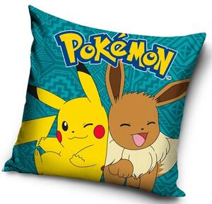 Detský vankúšik Pokémon Pikachu a Eevee 40x40 cm