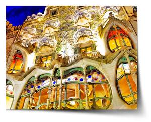 Sablio Plagát Barcelona Gaudi Casa Batllo 1 - 60x40 cm