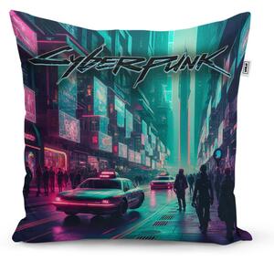 Sablio Vankúš Cyberpunk 2077 Mesto - 40x40 cm