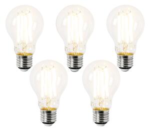 Sada 5 LED žiaroviek E27 A60 číre 3,8 W 806 lm 2700 K