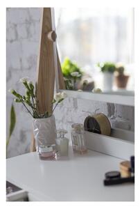 Biely toaletný stojan so zásuvkou a zrkadlom Ragaba Leno