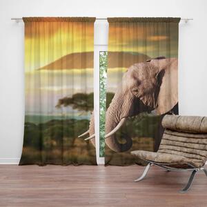 Sablio Záves Slon z profilu: 2 ks 140x250 cm