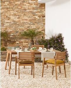 Záhradný rozkladací jedálenský stôl z eukalyptového dreva Kave Home Hanzel