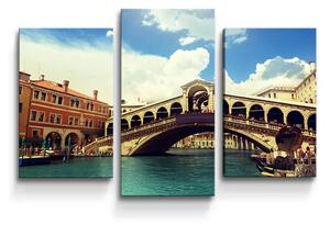 Sablio Obraz - 3-dílný Ponte di Rialto - 75x50 cm