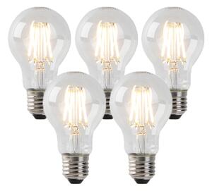 Sada 5 stmievateľných LED žiaroviek s čírym sklom E27 4W 320lm 2200K