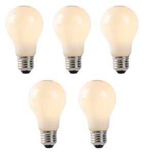 Sada 5 LED žiaroviek s opálovým sklom E27 1W 80lm 2200K