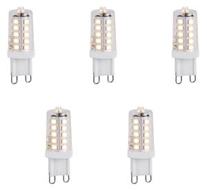 Sada 5 stmievateľných LED žiaroviek G9 1,2 W 100 lm 2700 K