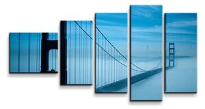 Sablio Obraz - 5-dílný Golden Gate 3 - 100x60 cm