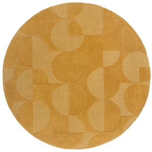 Flair Rugs koberce Kusový koberec Moderno Gigi Ochre kruh - 160x160 (priemer) kruh cm