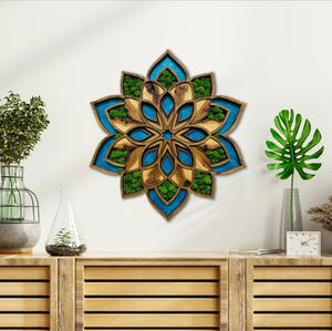 Machový drevený obraz - Mandala Flore - 2D tlač