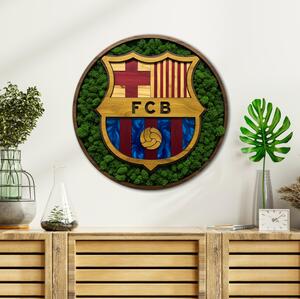 Machový drevený obraz - FC Barcelona