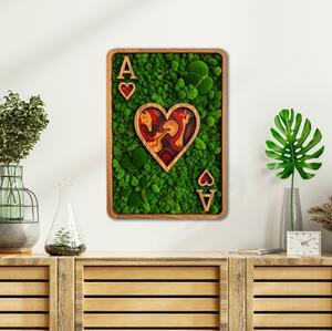 Obraz Moss HDF - Moss Heart Card