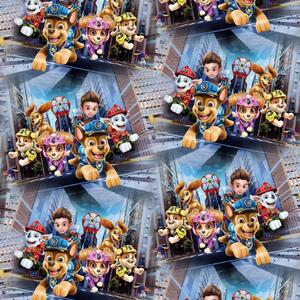 Metráž Teplákovina digital - Paw Patrol Team - Sivá