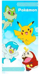 Bavlnená plážová osuška Pokémon - motív Chyť ich všetkých! - 100% bavlna - 70 x 140 cm