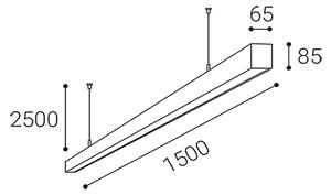 Závesné svietidlo Lino P-Z 3Cct /3500 37-49 W 3000K/3500K/4000 K
