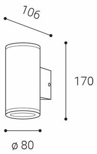 Nástenné svietidlo Mido 2 2X35W-GU10 2x35W-GU10