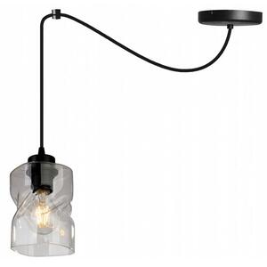 Industriálna moderná jednoduchá závesná lampa so skleneným tienidlom