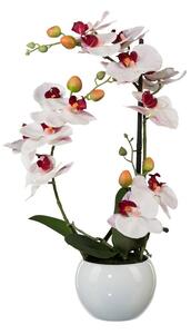 Umelá Orchidea v keramickom kvetináči biela, 42 cm 1118033-10