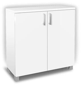 Kúpeľňová skrinka K1 farba korpusu: Bielý, farba dvierok: Bielé lamino
