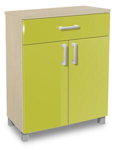 Kúpeľňová skrinka K24 farba korpusu: Agát, farba dvierok: Lemon lesk