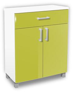 Kúpeľňová skrinka K24 farba korpusu: Bielý, farba dvierok: Lemon lesk