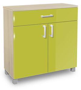 Kúpeľňová skrinka K23 farba korpusu: Agát, farba dvierok: Lemon lesk