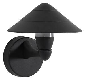 Vonkajšia nástenná LED lampa čierna hliník matný povrch moderný štýl záhrada terasa