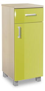 Kúpeľňová skrinka K26 farba korpusu: Agát, farba dvierok: Lemon lesk