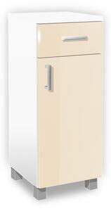 Kúpeľňová skrinka K26 farba korpusu: Bielý, farba dvierok: Jazmín lesk