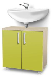Kúpeľňová skrinka pod umývadlo K7 farba korpusu: Agát, farba dvierok: Lemon lesk