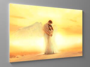 Liox Obraz anjeli v západu slnka Rozmer: 40 x 25 cm