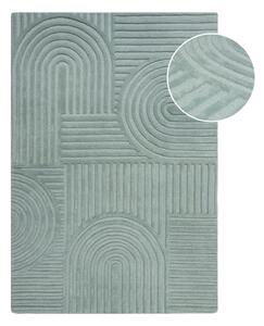 Tyrkysovomodrý vlnený koberec Flair Rugs Zen Garden, 120 x 170 cm