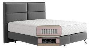 Luxusná posteľ s komfortným matracom Sardegna 180x200, sivá Nube