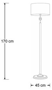 Brilagi - Stojacia lampa SAPHIRE 1xE27/15W/230V krémová/zlatá/patina